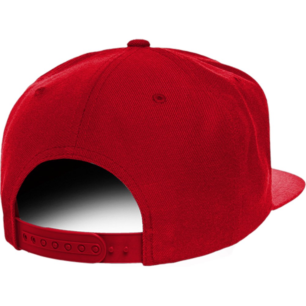 Trendy Apparel Shop 100 Points Symbol Emoticon Red Embroidered Flat Bill Snapback Baseball Cap