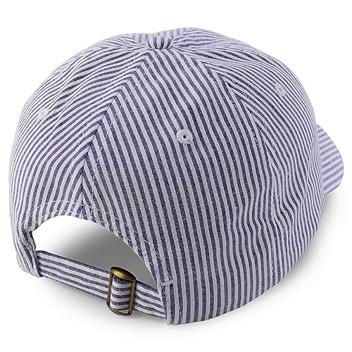 Trendy Apparel Shop Lightweight Unstructured Cotton Seersucker Baseball Cap