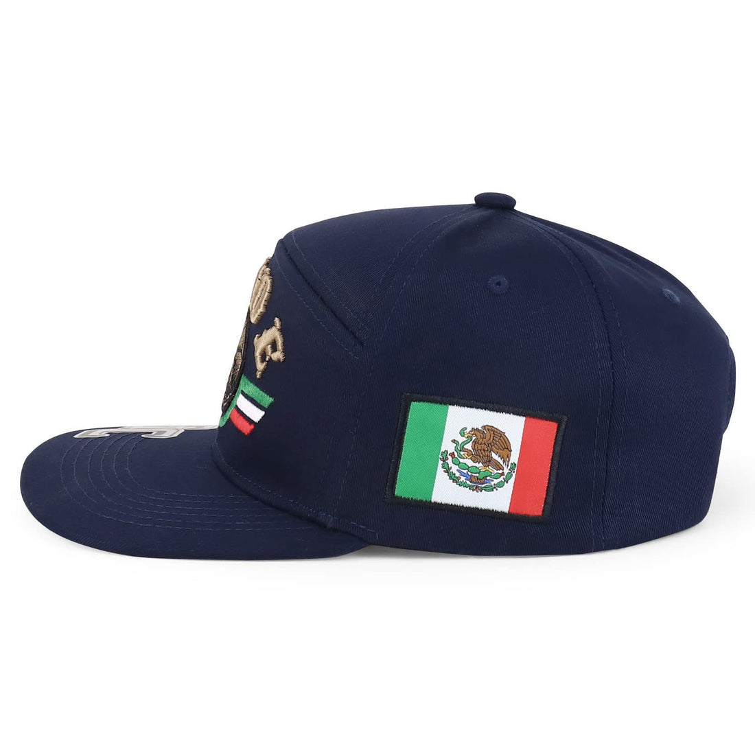 Trendy Apparel Shop 3D Mexico Pride Embroidered Flatbill Snapback Cap