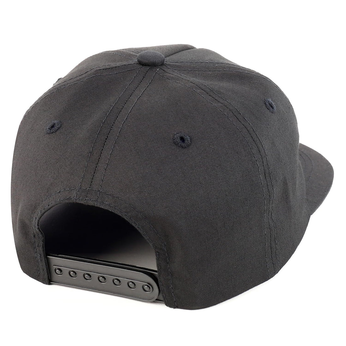 Trendy Apparel Shop Plain Unstructured Soft 5 Panel Round Flat Bill Snapback Cap