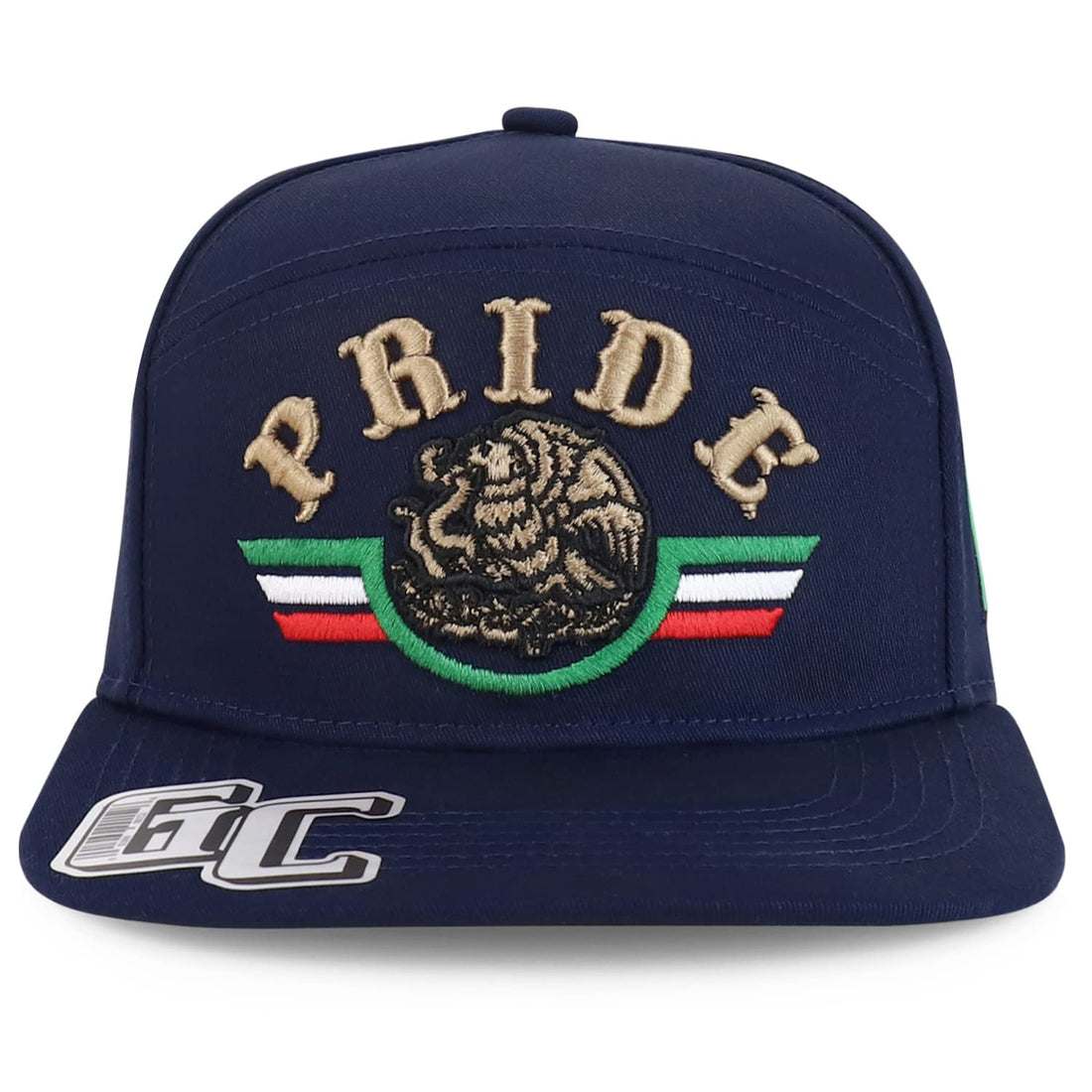 Trendy Apparel Shop 3D Mexico Pride Embroidered Flatbill Snapback Cap