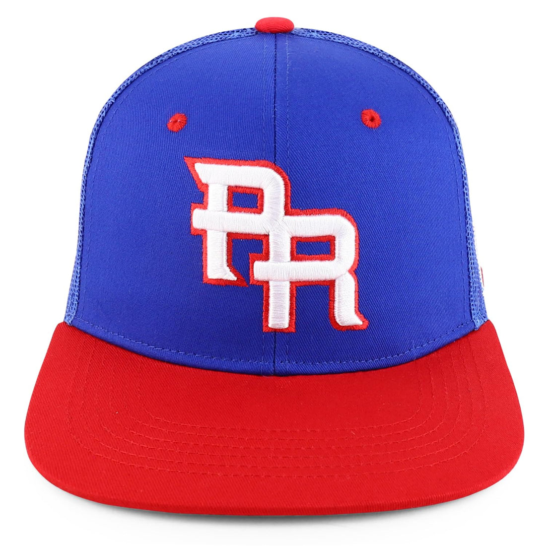 Trendy Apparel Shop PR 3D Embroidered Snapback Trucker Cap with Puerto Rico Flag