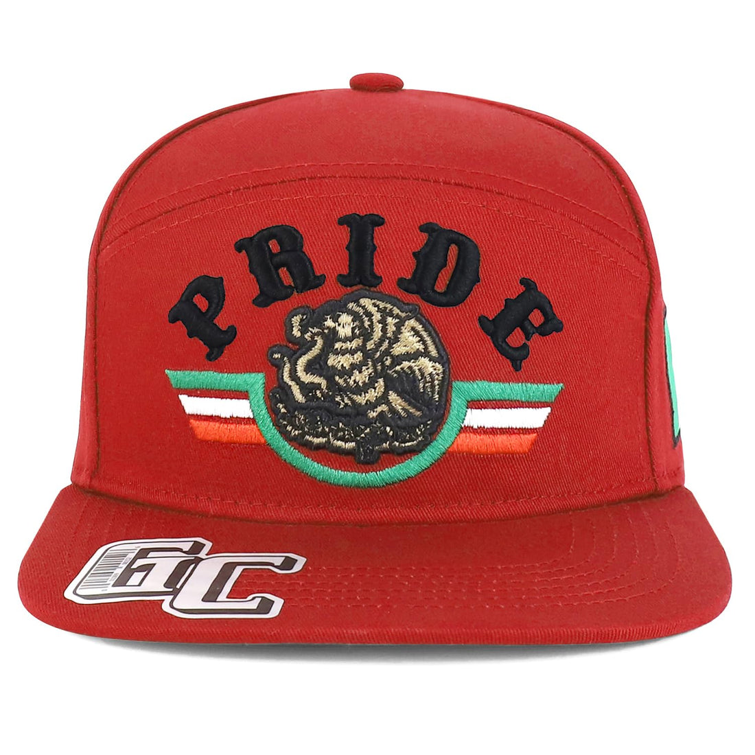 Trendy Apparel Shop 3D Mexico Pride Embroidered Flatbill Snapback Cap