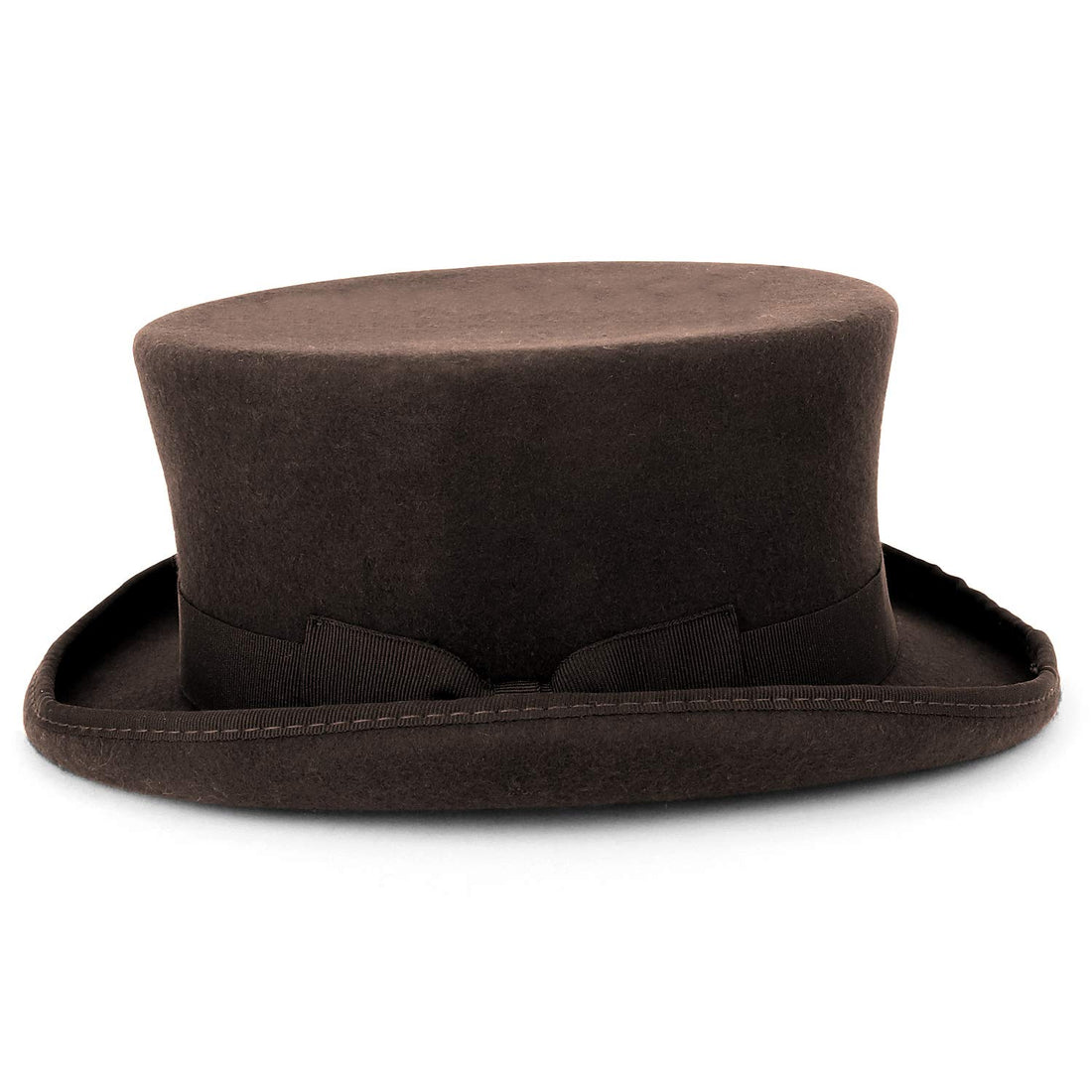 Trendy Apparel Shop Men's Short Crown Wool Felt Top Hat