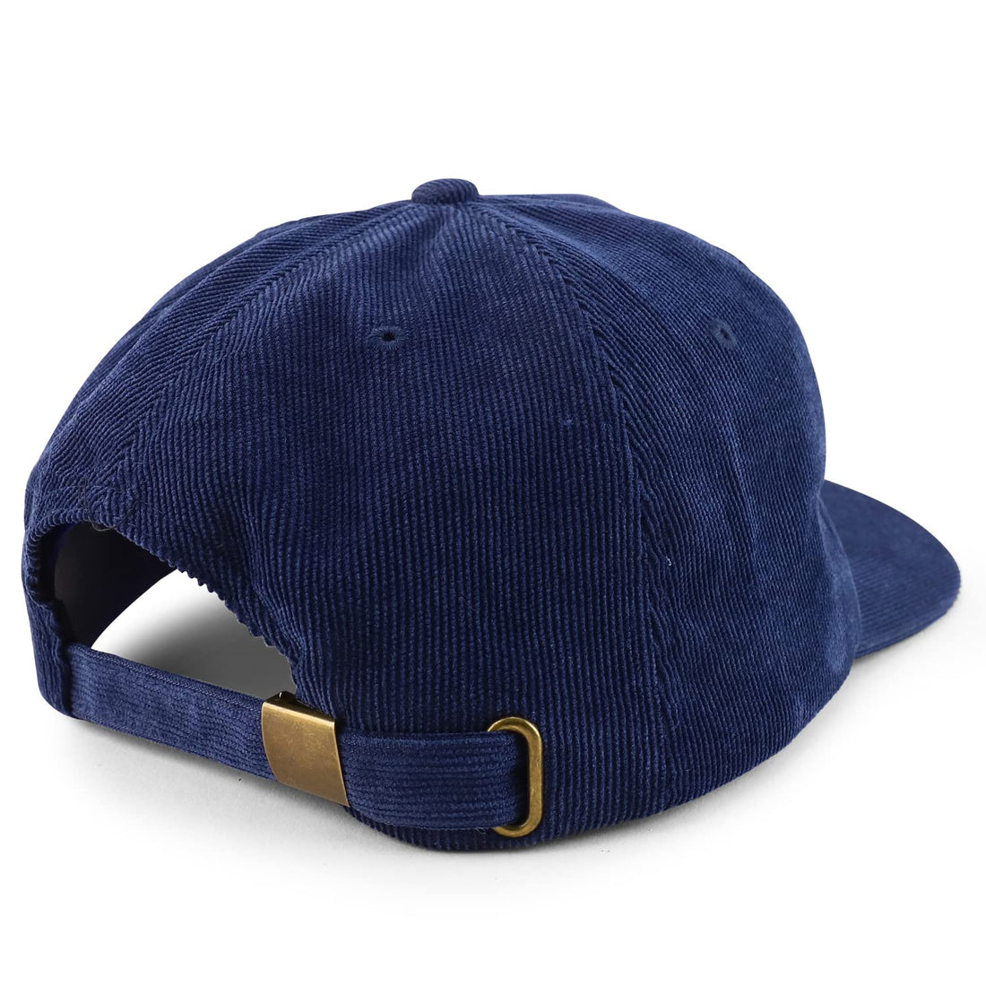 Trendy Apparel Shop Oversized XXL Unstructured Corduroy Flatbill Strapback Baseball Cap