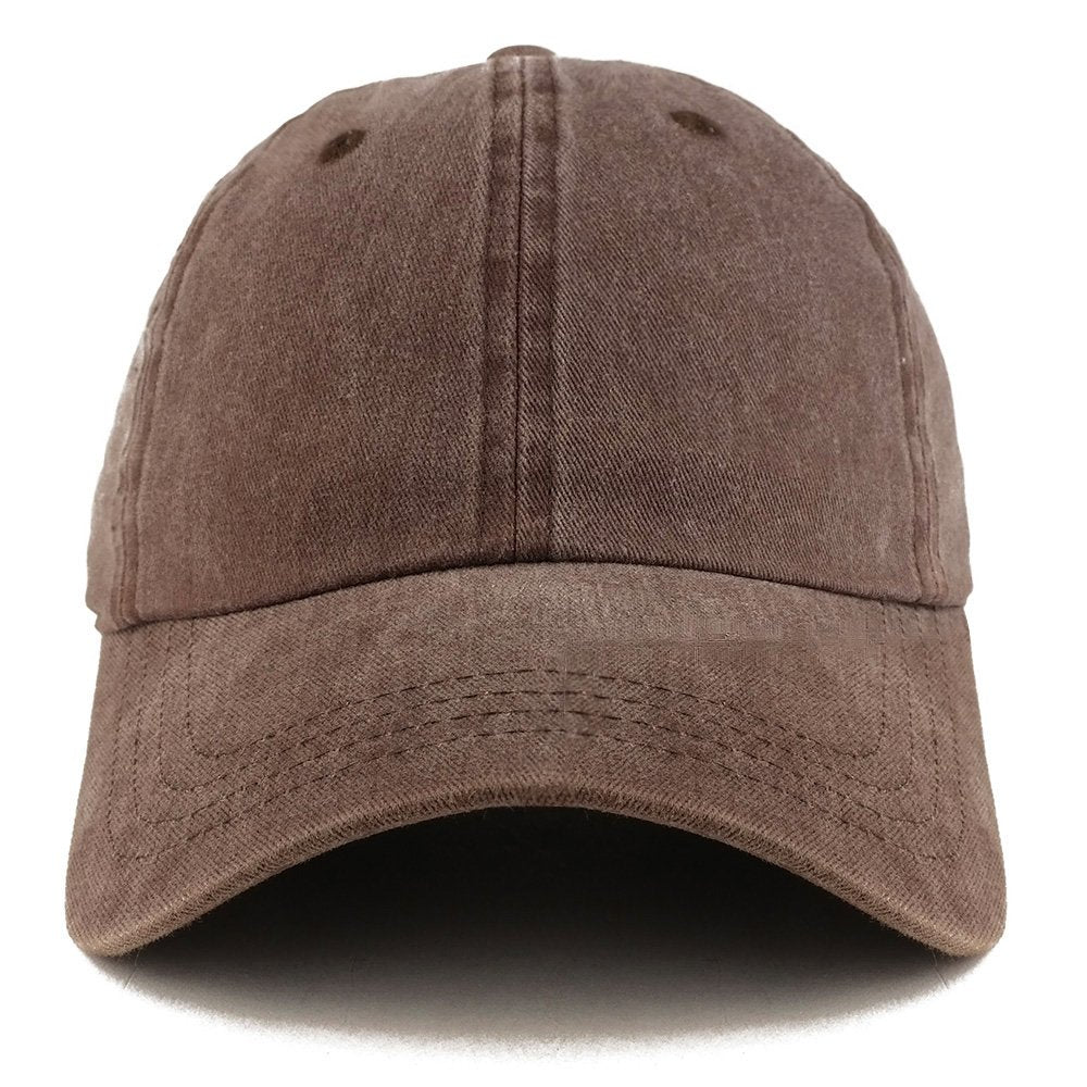 Trendy Apparel Shop Plain Pigment Dyed Cotton Twill Unstructured Dad Hat