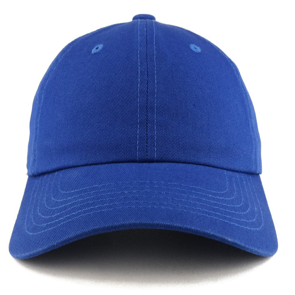 Trendy Apparel Shop Plain Solid Washed Cotton Adjustable Unstructured Dad Hat