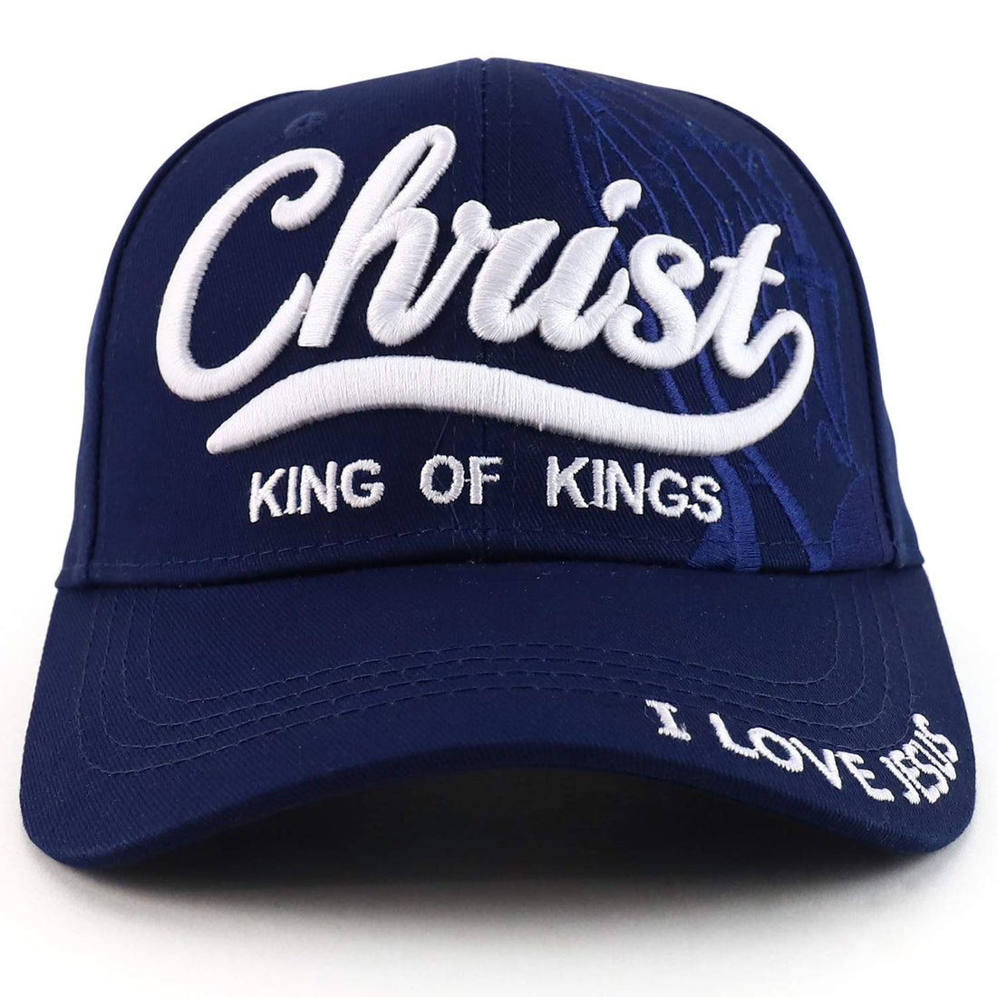 Trendy Apparel Shop 3D Christ King of Kings Embroidered Jesus Christian Ball Cap