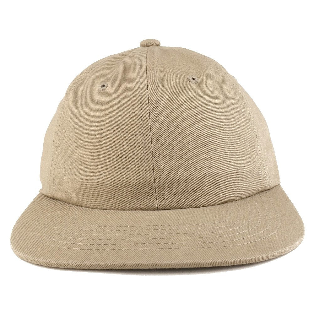 Trendy Apparel Shop Low Profile Plain Unstructured Crown Flatbill Snapback Cap