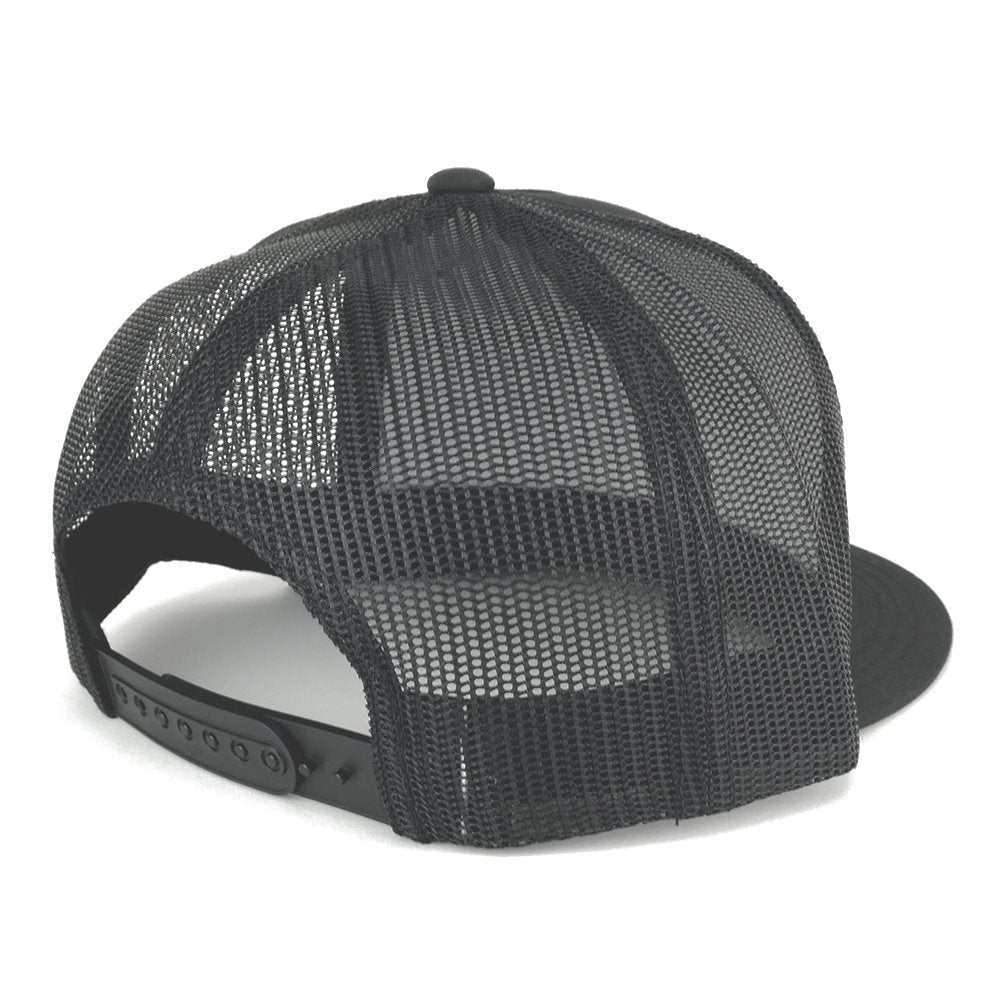 Trendy Apparel Shop Flexfit Oversize XXL Structured Blank 5 Panel Flatbill Snapback Mesh Cap