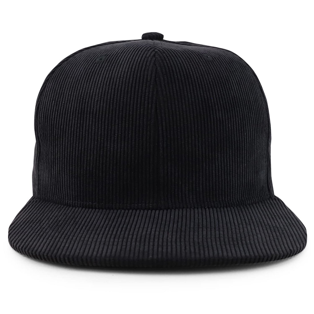 Trendy Apparel Shop High Profile Structured Woven Corduroy Plain Snapback Cap