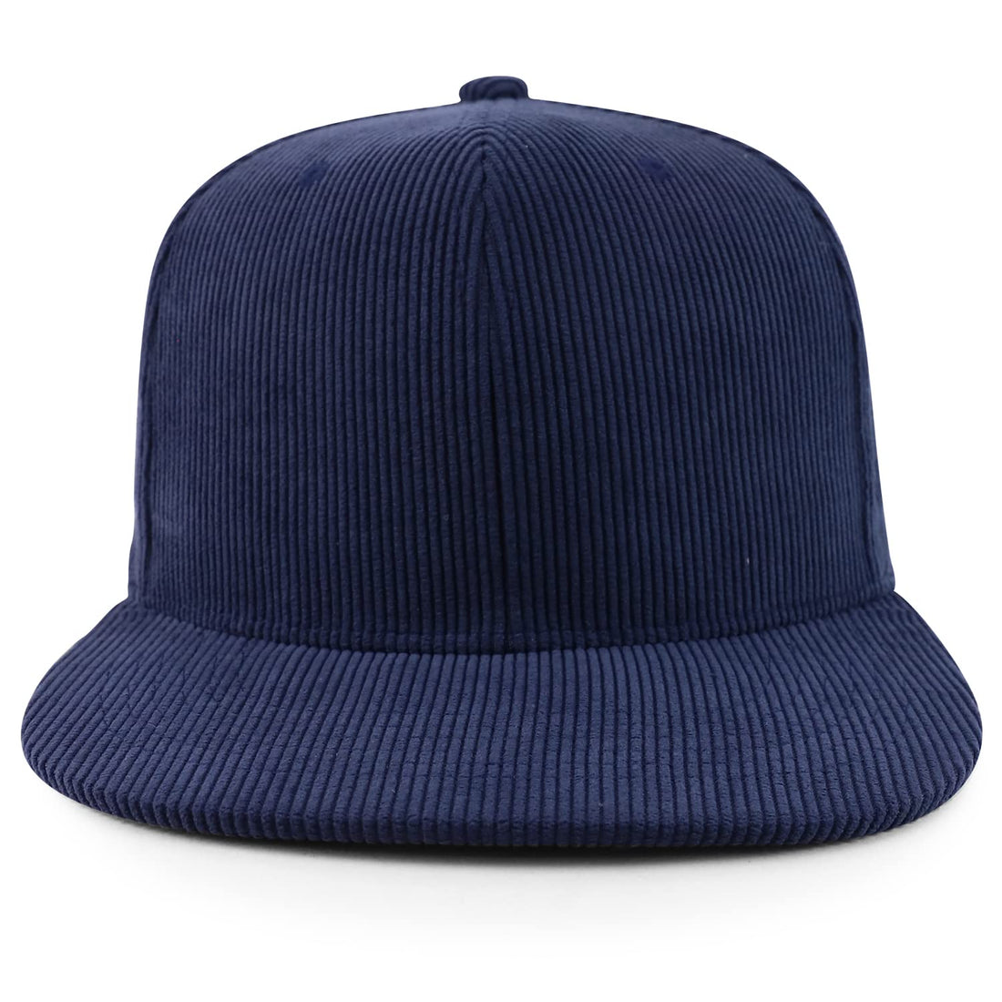 Trendy Apparel Shop High Profile Structured Woven Corduroy Plain Snapback Cap