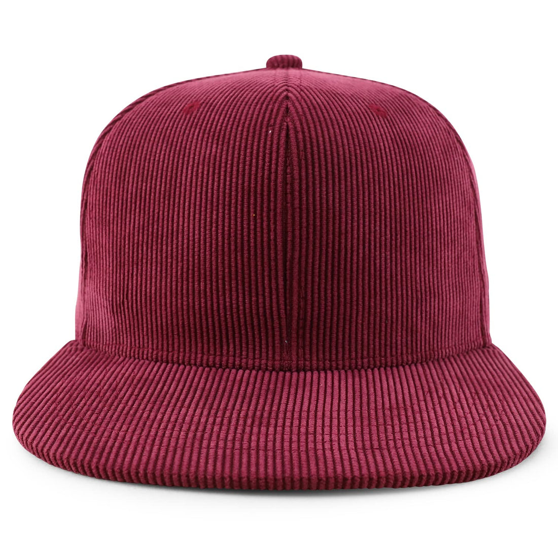 Trendy Apparel Shop High Profile Structured Woven Corduroy Plain Snapback Cap