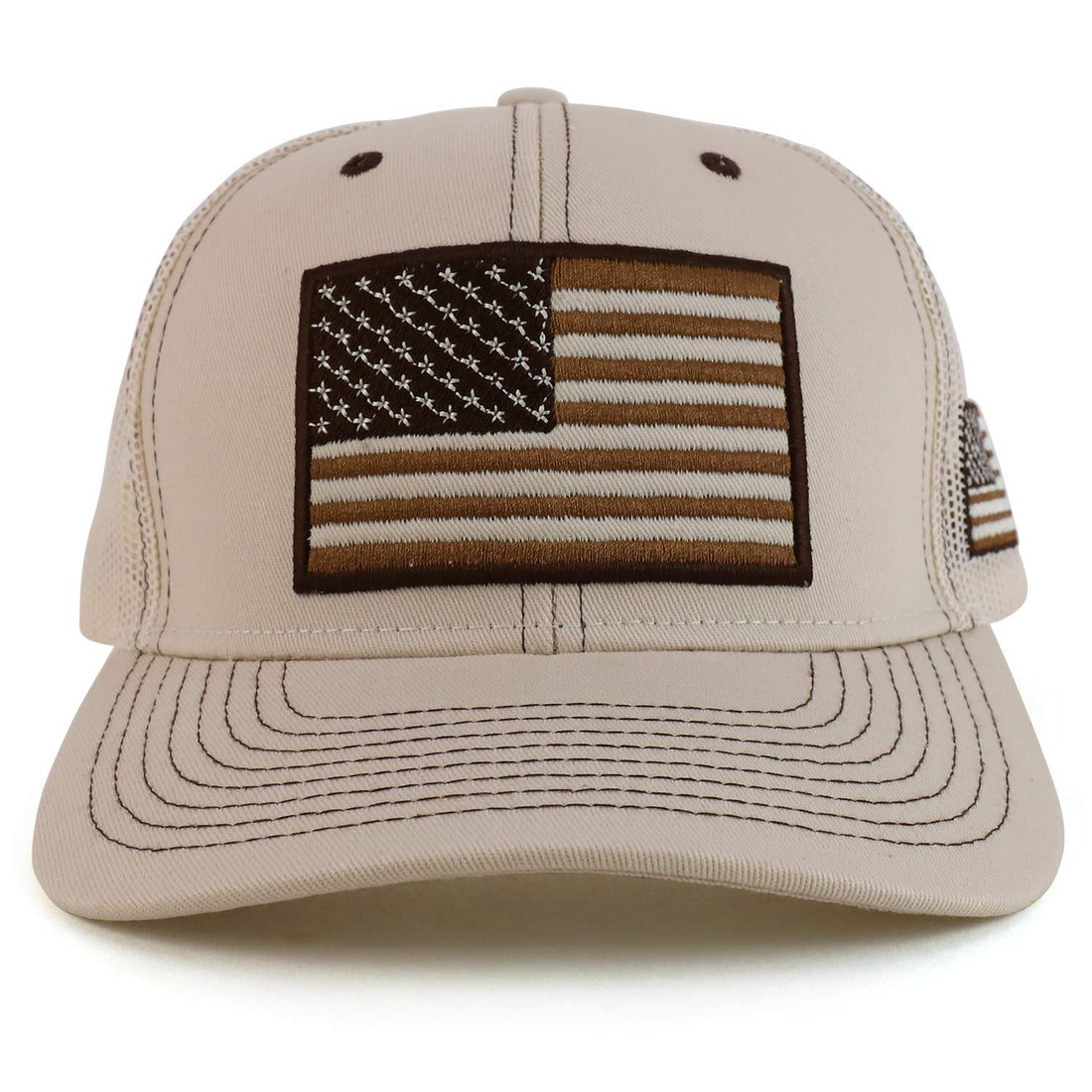 Trendy Apparel Shop 3D USA Flag Embroidered Structured Snapback Mesh Back Cap