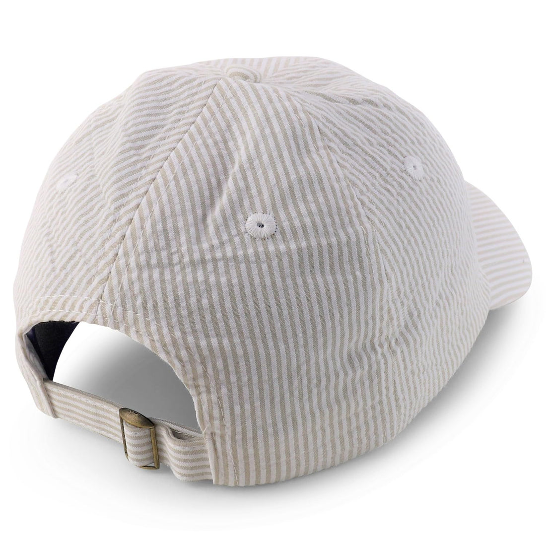 Trendy Apparel Shop Lightweight Unstructured Cotton Seersucker Baseball Cap