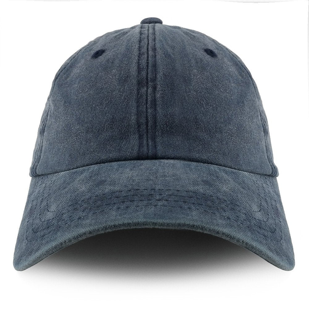 Trendy Apparel Shop Plain Pigment Dyed Cotton Twill Unstructured Dad Hat