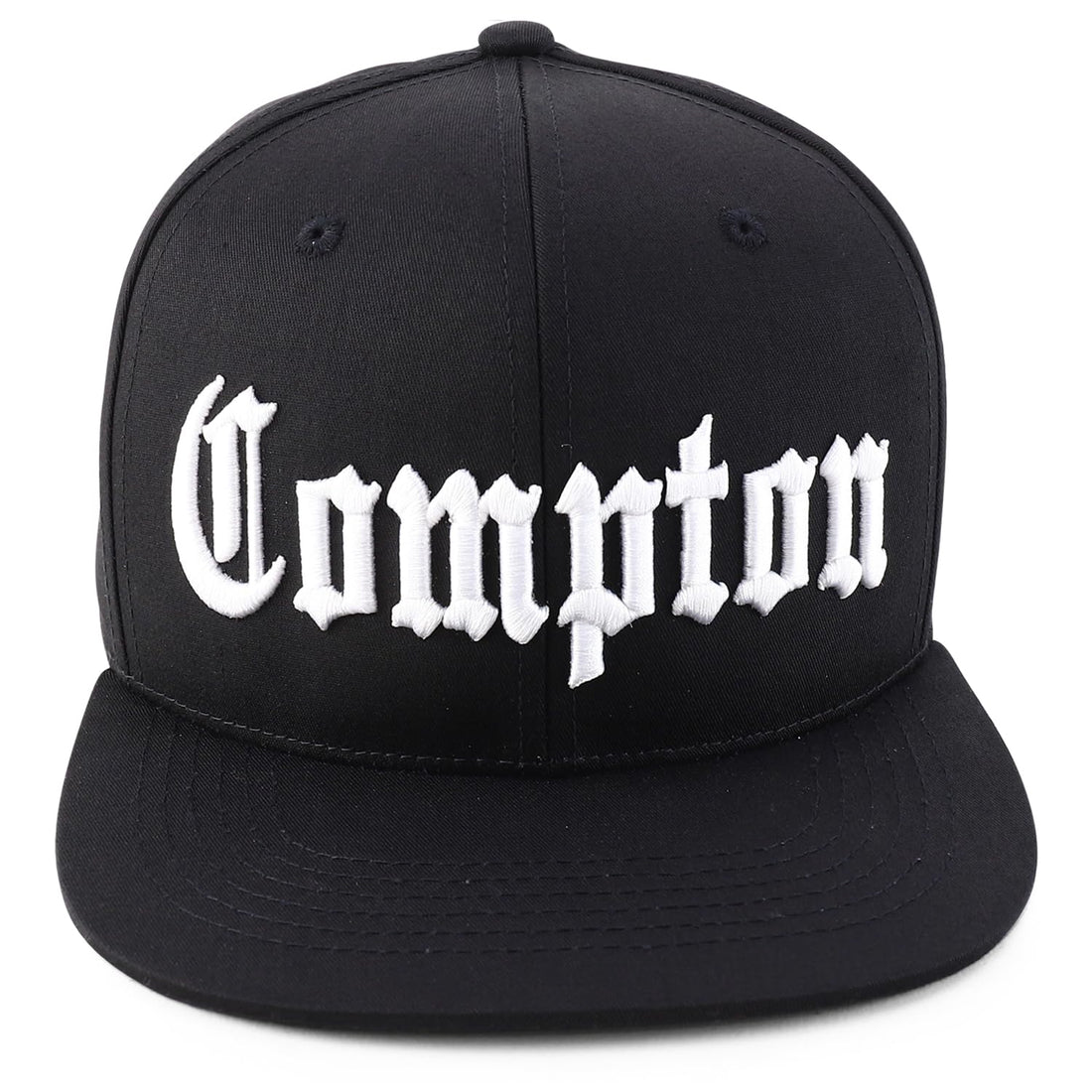 Trendy Apparel Shop Old English Compton City 3D Embroidered 6 Panel Snapback Cap