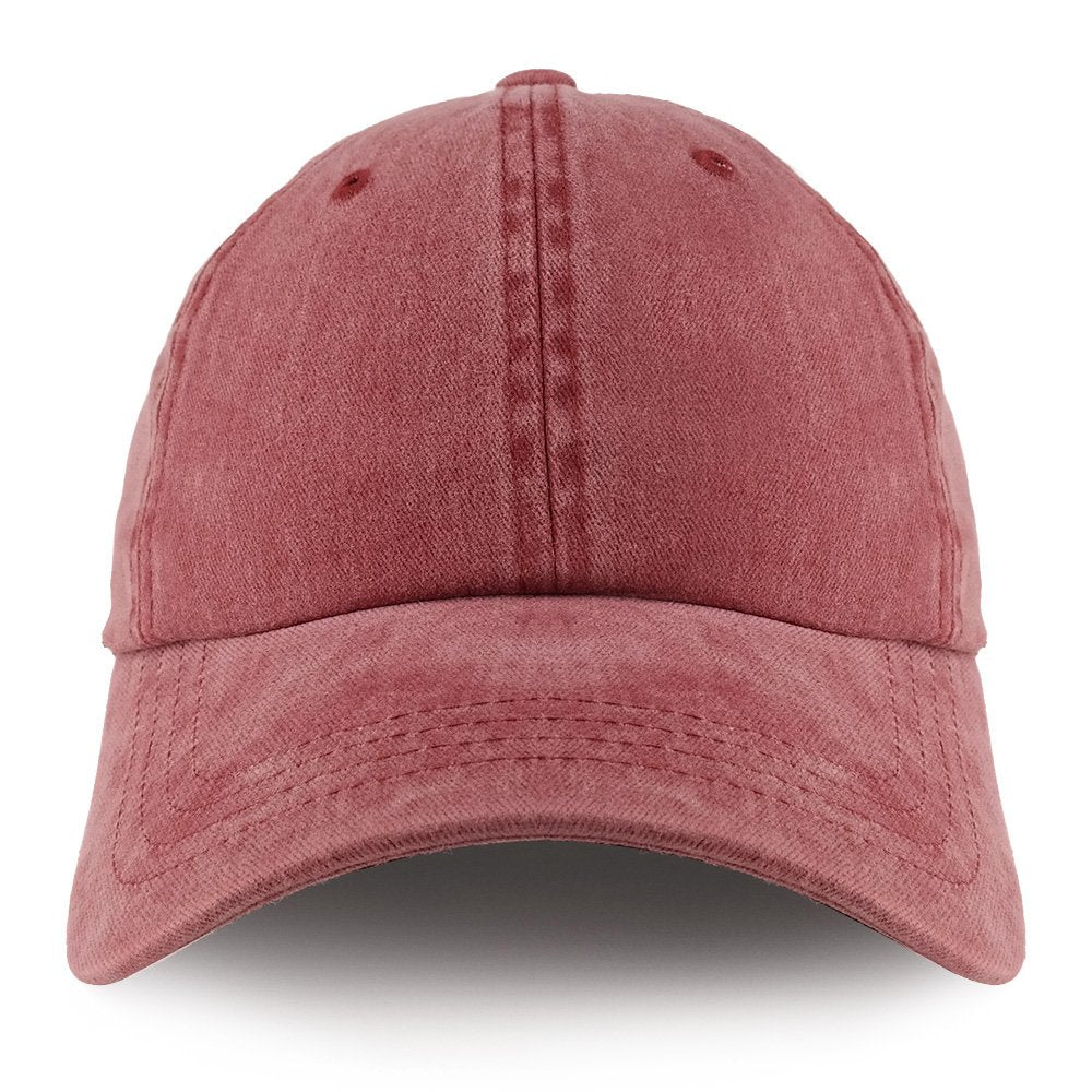 Trendy Apparel Shop Plain Pigment Dyed Cotton Twill Unstructured Dad Hat