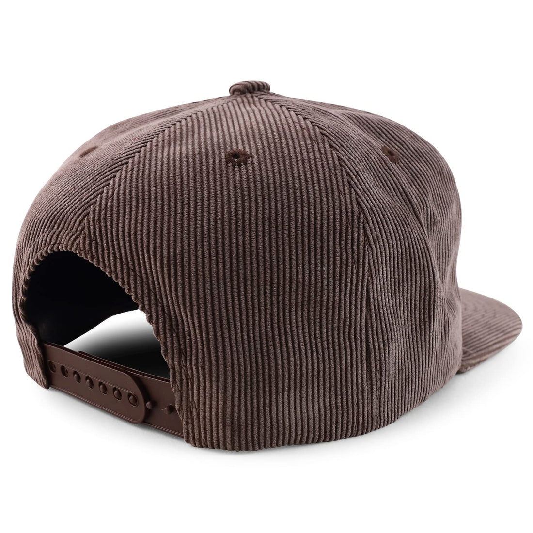 Trendy Apparel Shop High Profile Structured Woven Corduroy Plain Snapback Cap