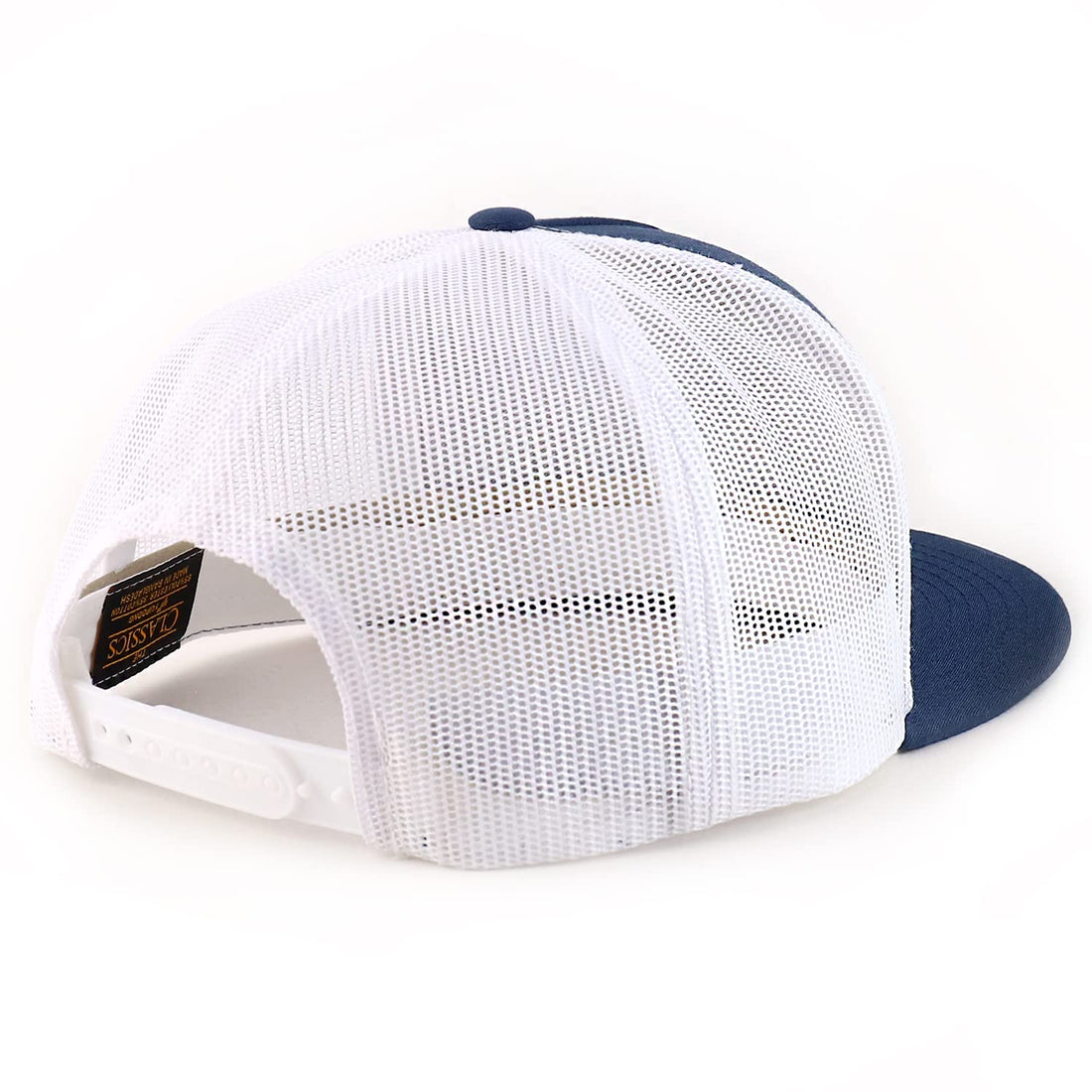 Trendy Apparel Shop Flexfit Oversize XXL Structured Blank 5 Panel Flatbill Snapback Mesh Cap