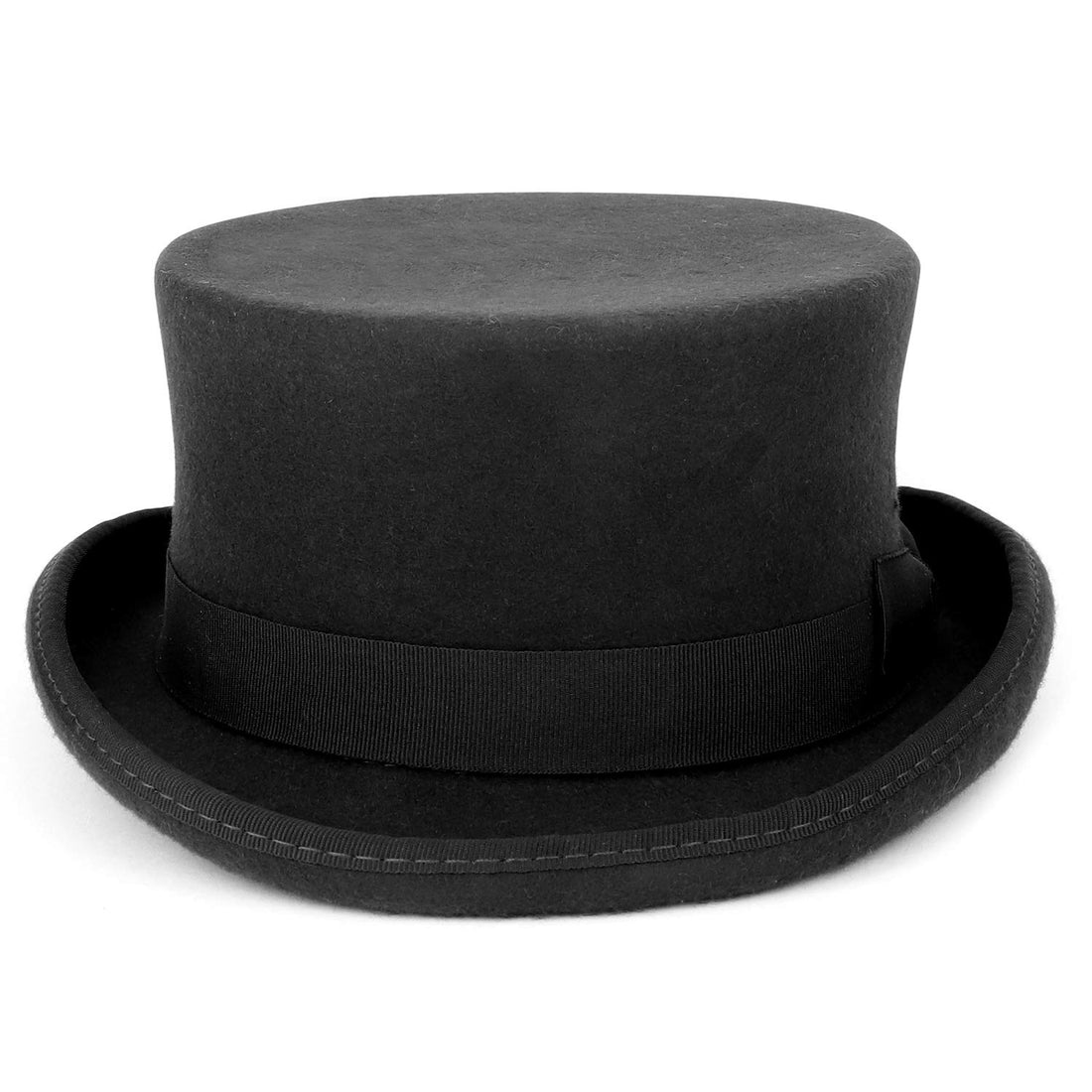 Trendy Apparel Shop Men's Short Crown Wool Felt Top Hat