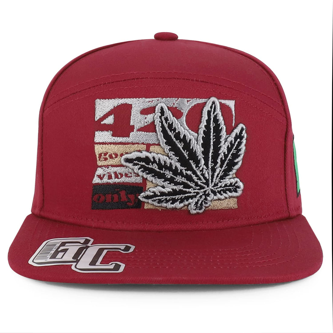 Trendy Apparel Shop 420 Good Vibes Only Embroidered Flatbill Snapback Cap