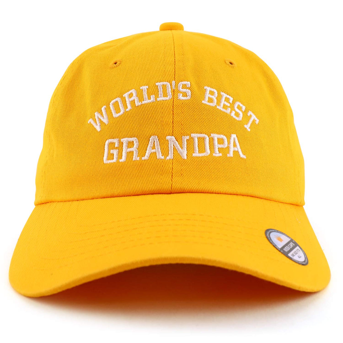 Trendy Apparel Shop World's Best Grandpa Embroidered Low Profile Soft Cotton Dad Hat Cap