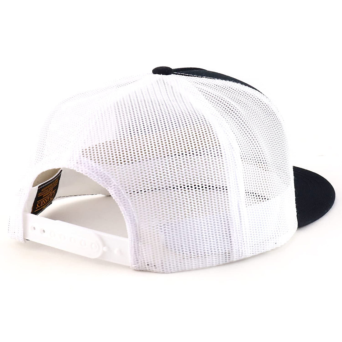 Trendy Apparel Shop Flexfit Oversize XXL Structured Blank 5 Panel Flatbill Snapback Mesh Cap