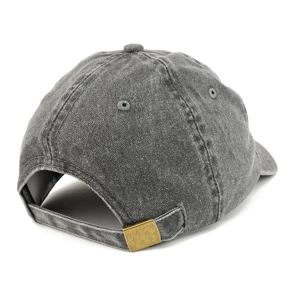 Trendy Apparel Shop Alphabet C Patch Pigment Dyed Washed Baseball Cap