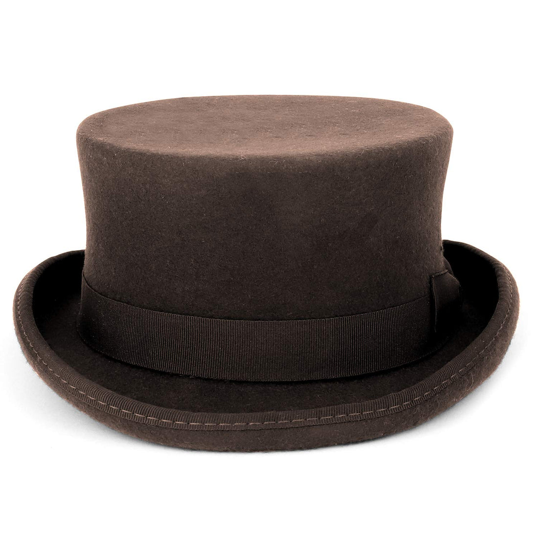 Trendy Apparel Shop Men's Short Crown Wool Felt Top Hat