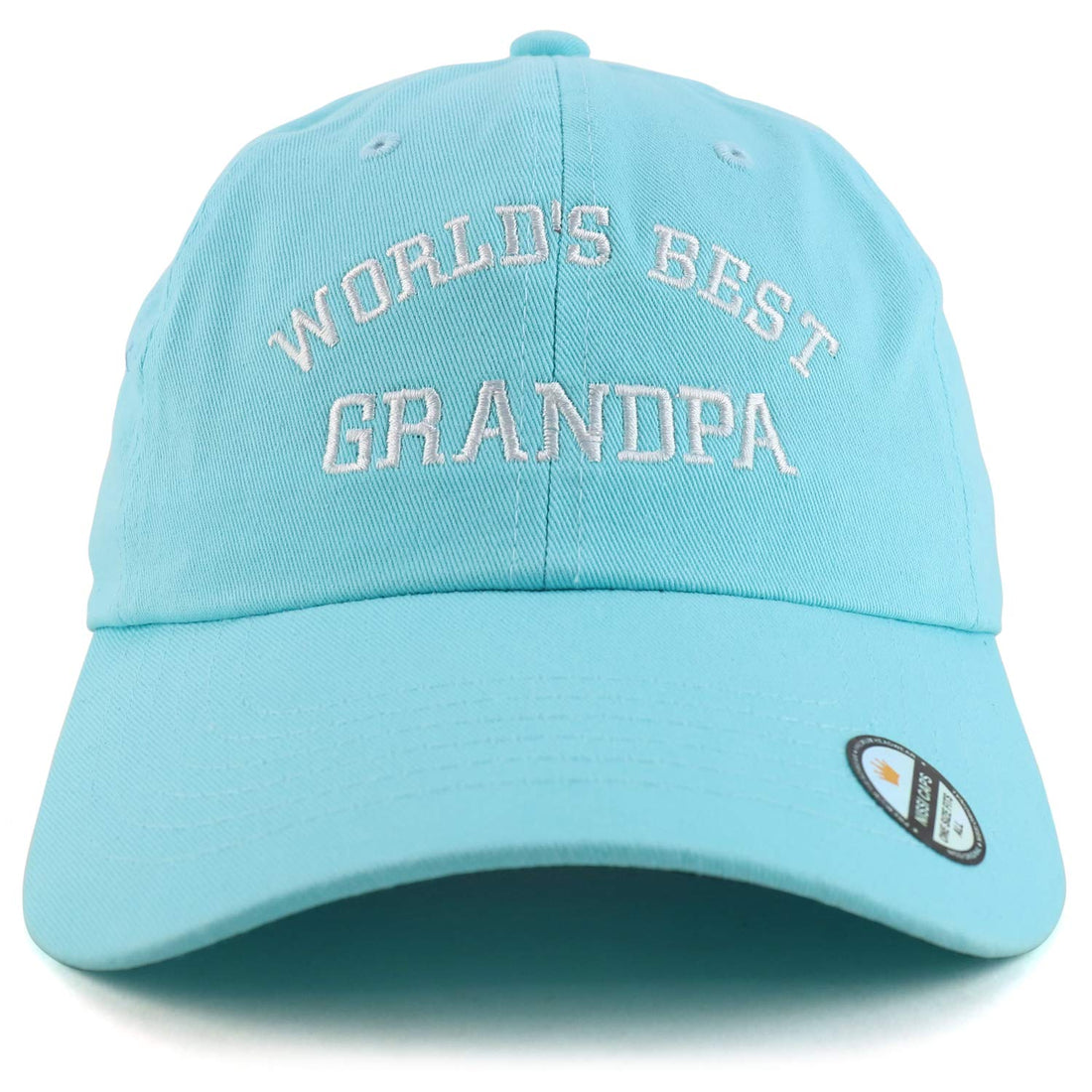 Trendy Apparel Shop World's Best Grandpa Embroidered Low Profile Soft Cotton Dad Hat Cap