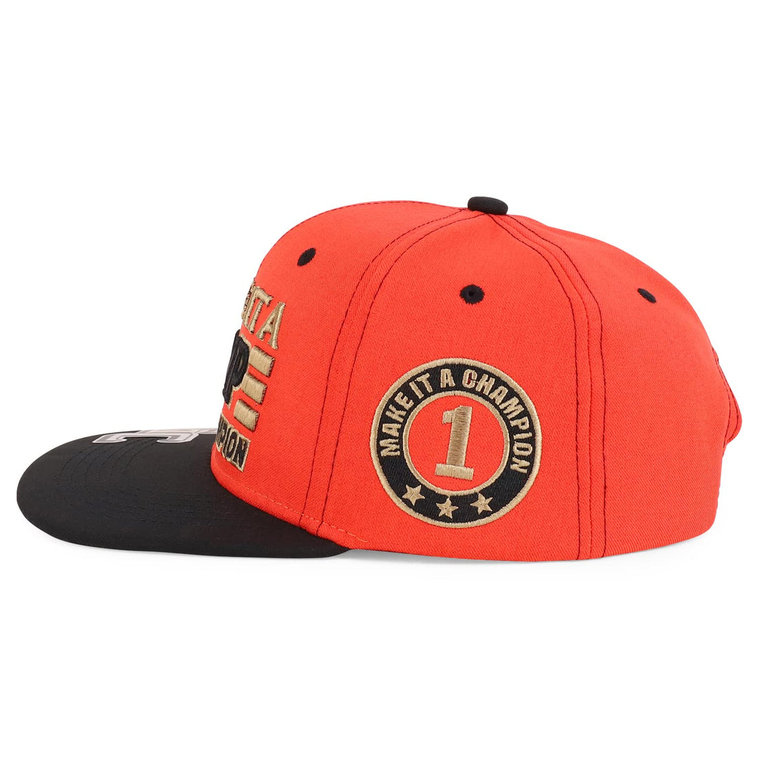 Trendy Apparel Shop 3D Champion Embroidered Flatbill Snapback Cap