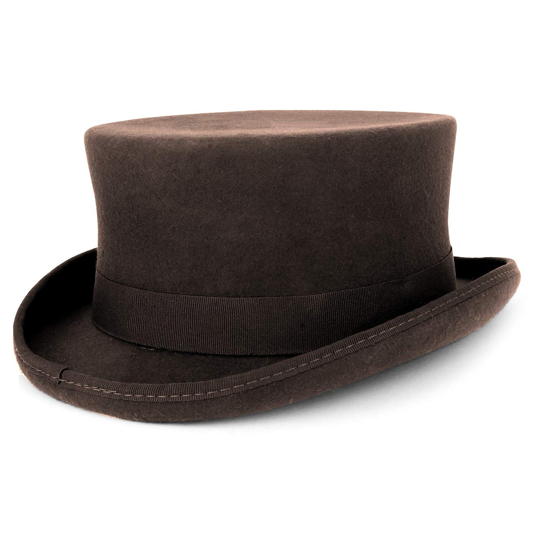 Trendy Apparel Shop Men's Short Crown Wool Felt Top Hat