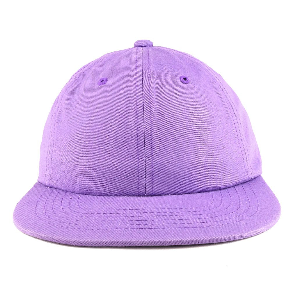 Trendy Apparel Shop Low Profile Plain Unstructured Crown Flatbill Snapback Cap