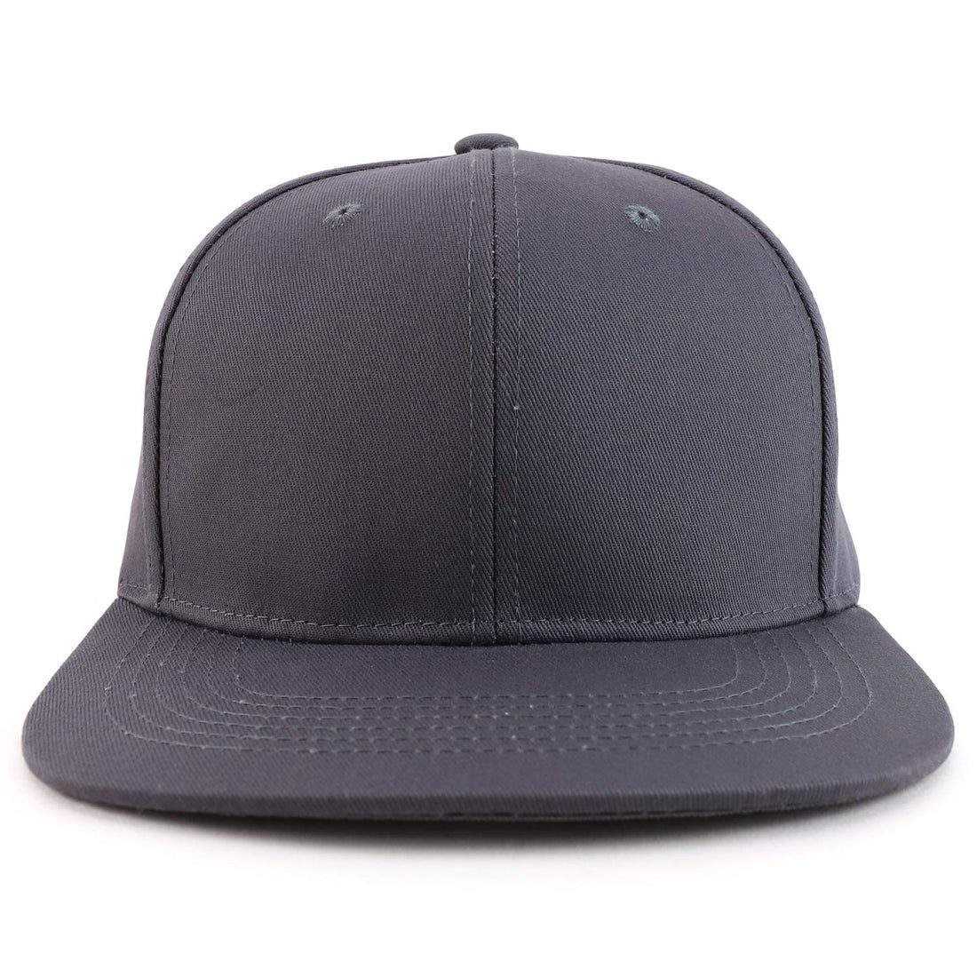 Trendy Apparel Shop Oversize 2XL Blank Plain Back Flatbill Snapback Baseball Cap