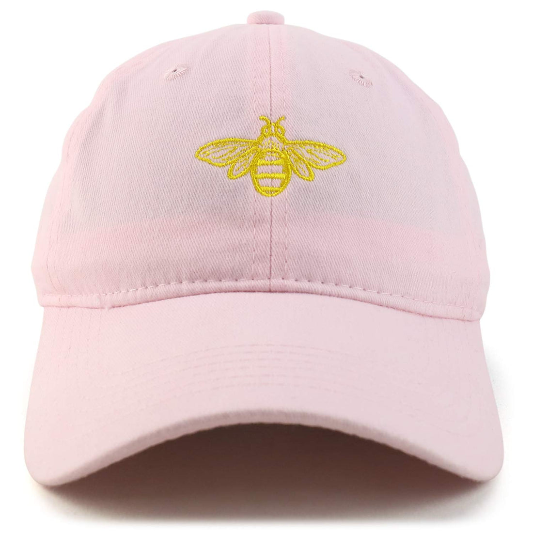 Trendy Apparel Shop Bee Embroidered Brushed Cotton Dad Hat Cap