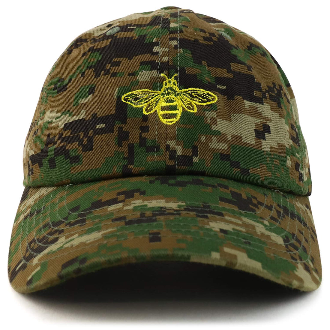 Trendy Apparel Shop Bee Embroidered Brushed Cotton Dad Hat Cap