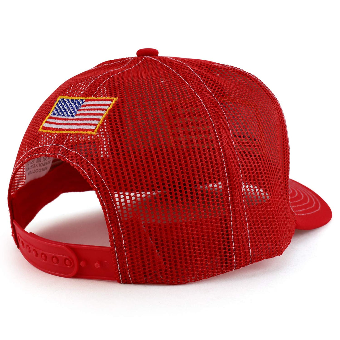 Trendy Apparel Shop 3D USA Flag Embroidered Structured Snapback Mesh Back Cap