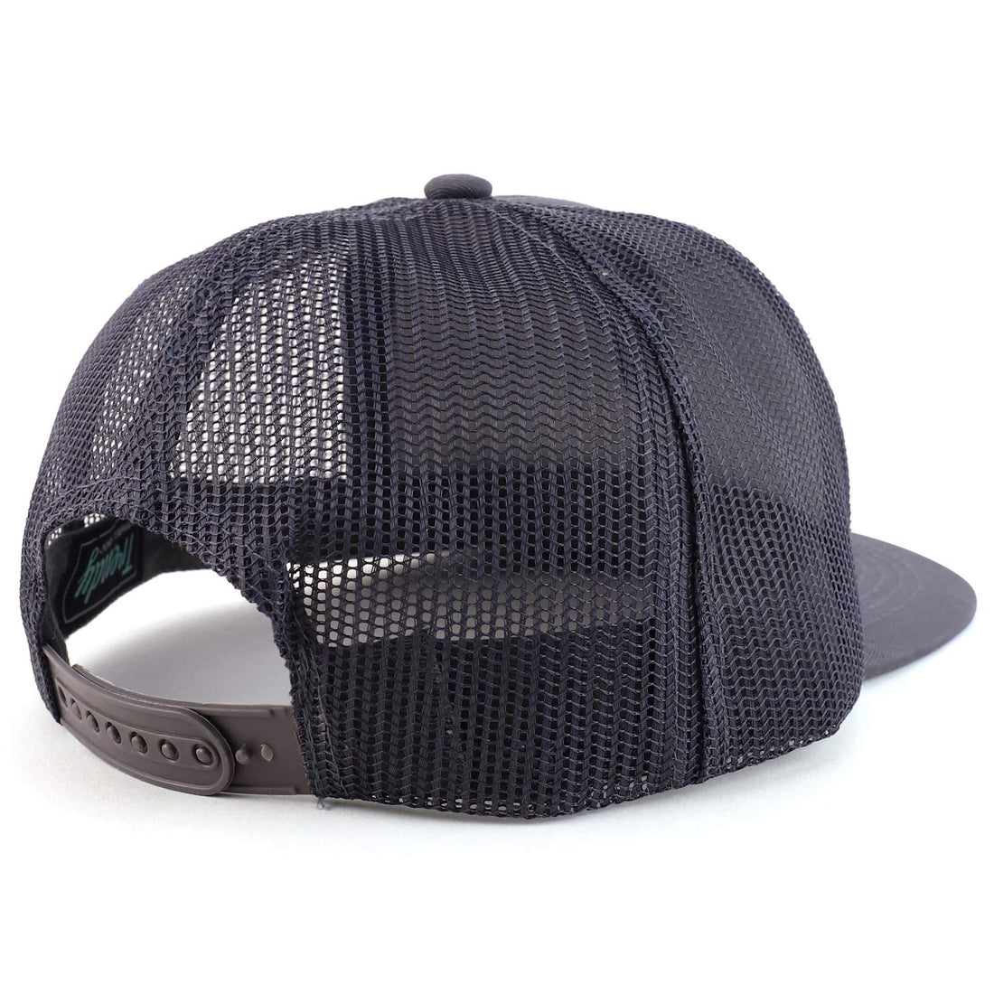 Trendy Apparel Shop Oversize 2XL Blank Plain Flatbill Mesh Snapback Baseball Cap