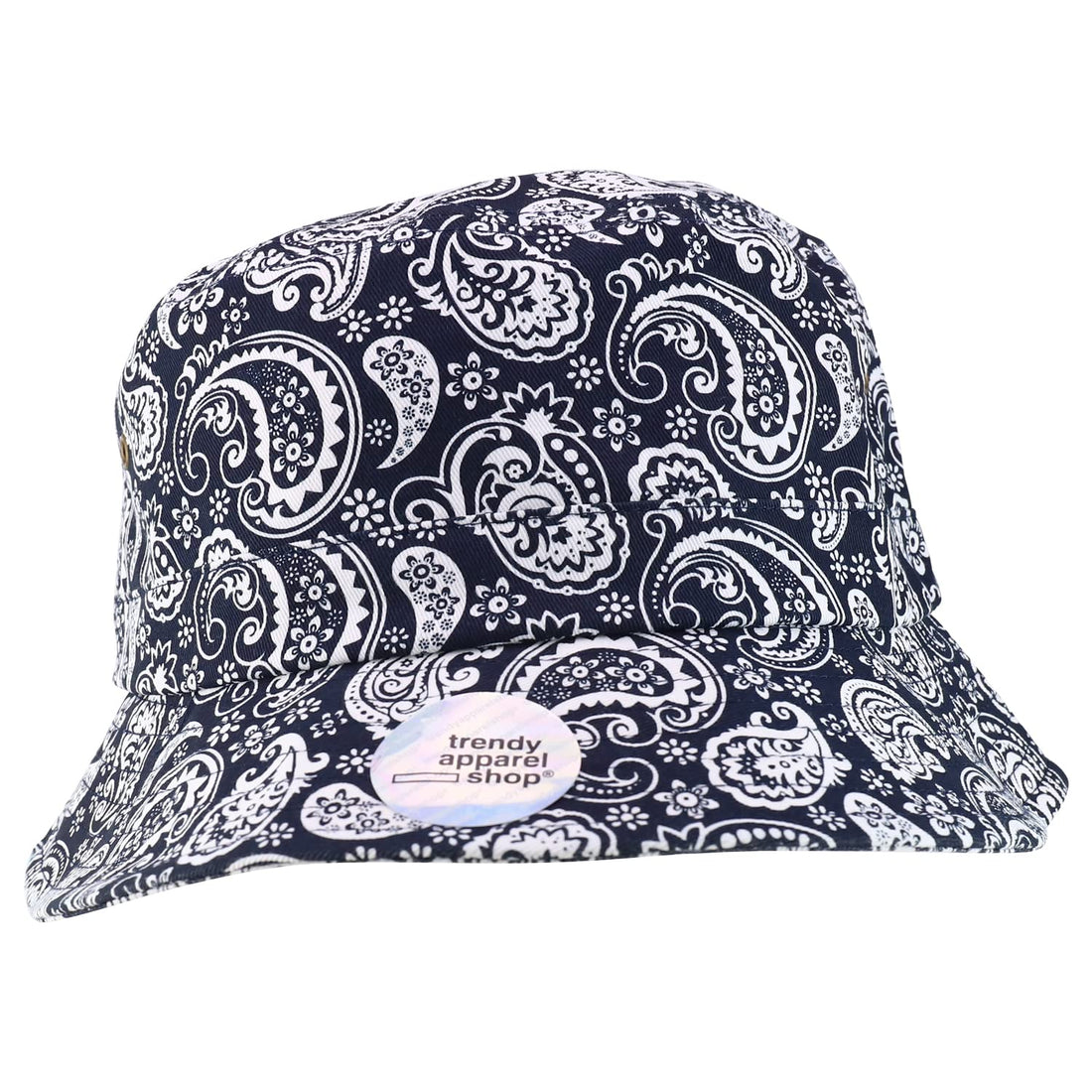 Trendy Apparel Shop XXL Oversized Relaxed Paisley Bandana Print Bucket Hat