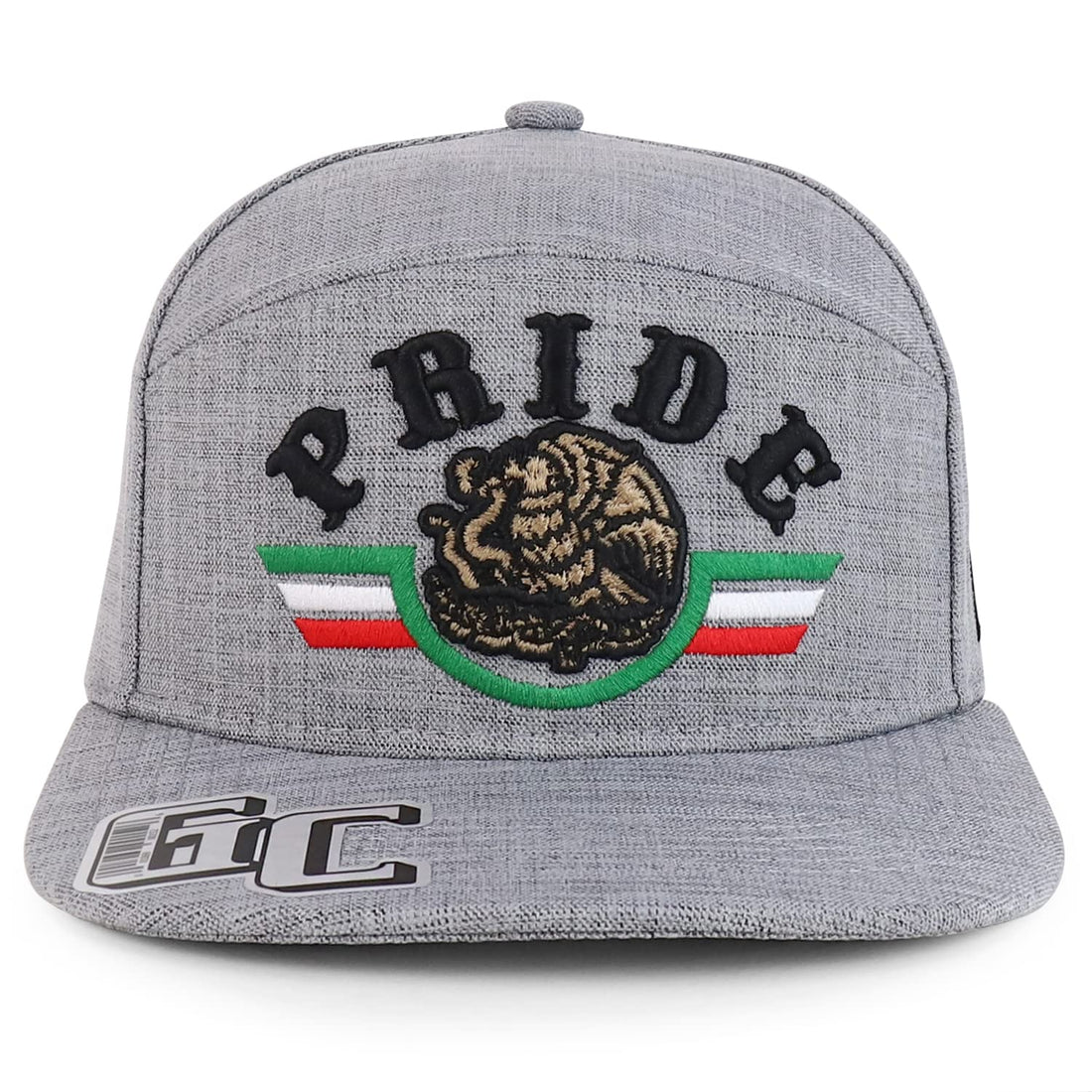 Trendy Apparel Shop 3D Mexico Pride Embroidered Flatbill Snapback Cap