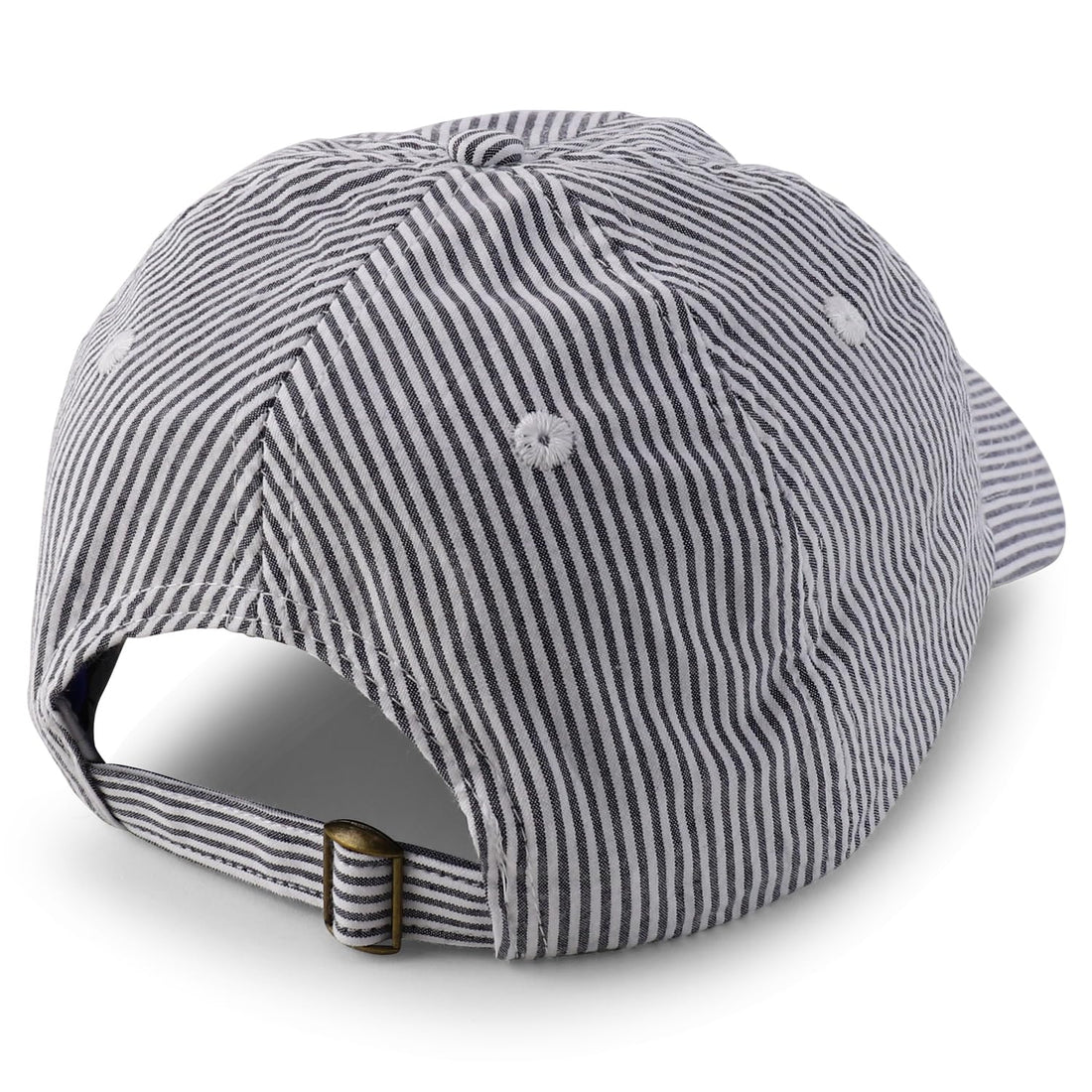 Trendy Apparel Shop Lightweight Unstructured Cotton Seersucker Baseball Cap