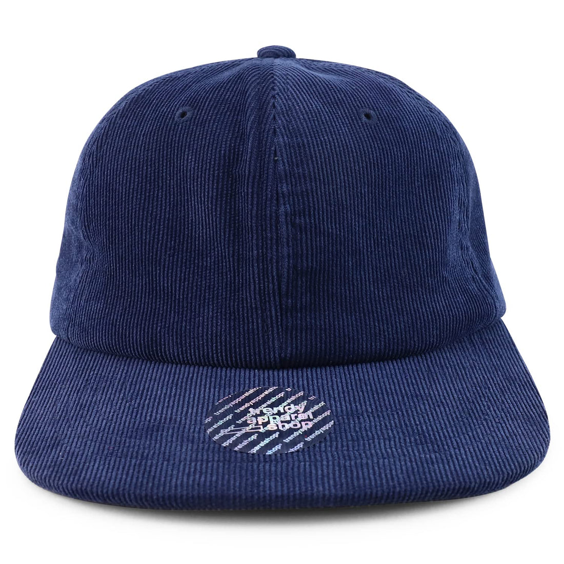 Trendy Apparel Shop Oversized XXL Unstructured Corduroy Flatbill Strapback Baseball Cap