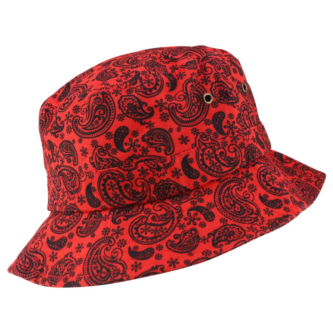 Trendy Apparel Shop XXL Oversized Relaxed Paisley Bandana Print Bucket Hat