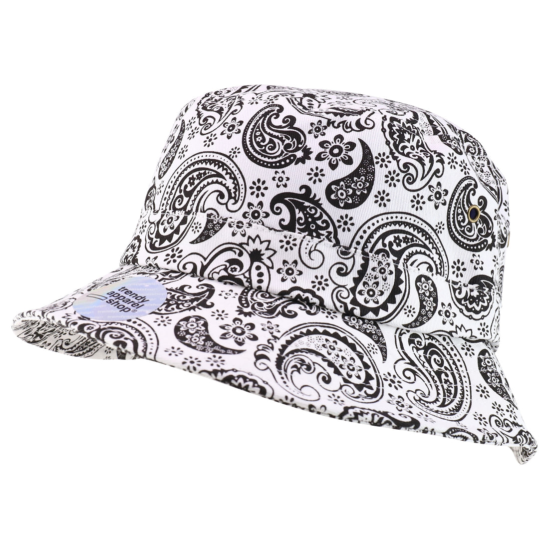 Trendy Apparel Shop XXL Oversized Relaxed Paisley Bandana Print Bucket Hat