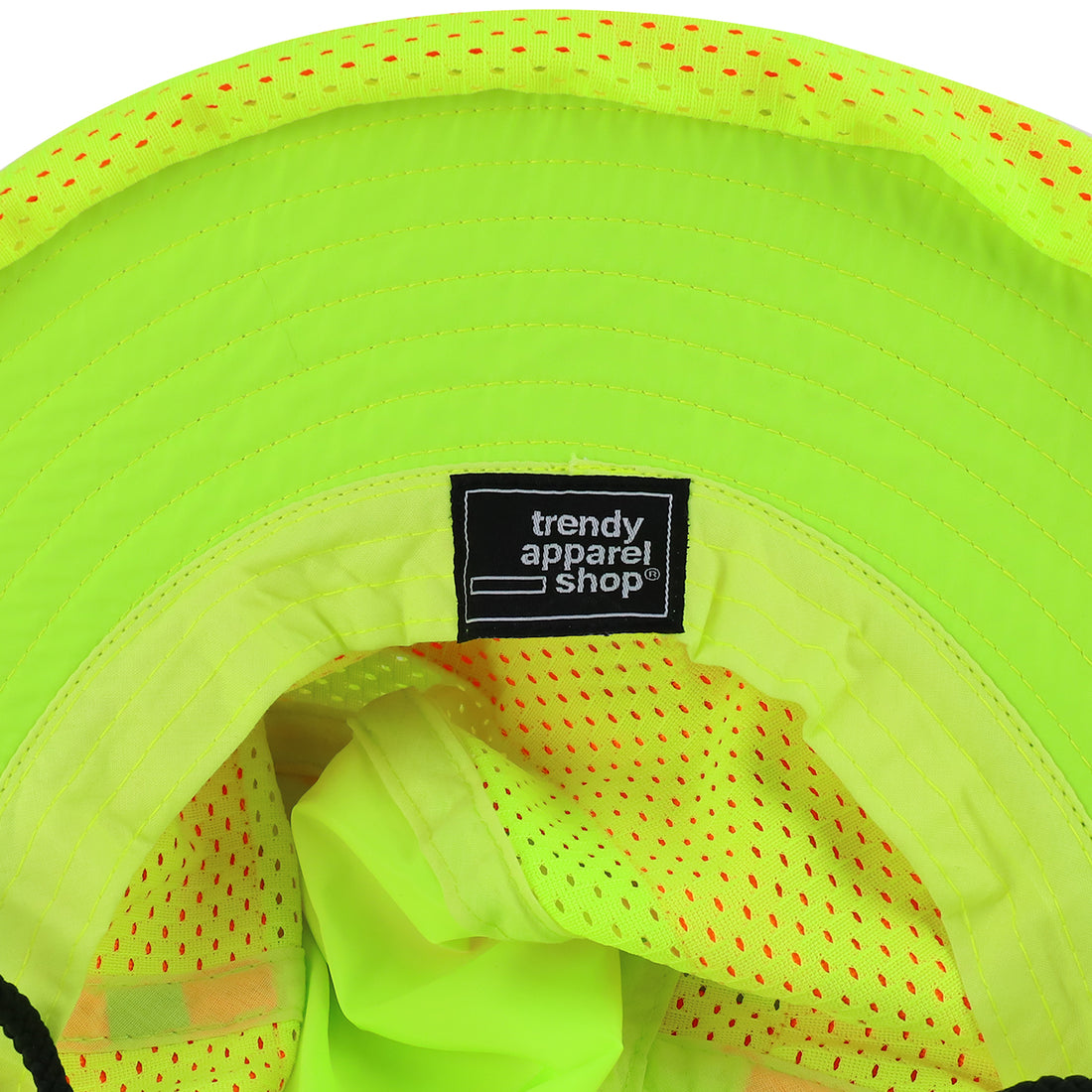 Trendy Apparel Shop XXL Visibility Reflective Sun Bucket Hat with Neck Flap