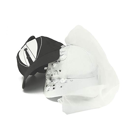 Trendy Apparel Shop Bride and Groom Wedding Couple Baseball Cap Set - 2PC