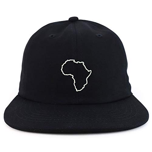 Trendy Apparel Shop Africa Map Outline Embroidered Low Profile Snapback Cap