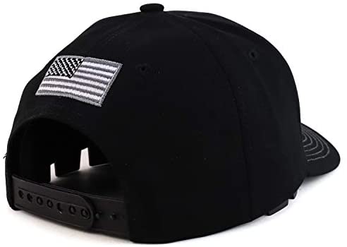 Trendy Apparel Shop 3D USA Flag Embroidered Structured Snapback Baseball Cap