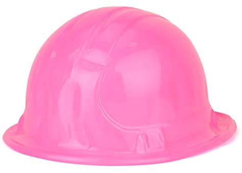 Trendy Apparel Shop Adult Toy Construction Plastic Helmet Costume Cap - Pink